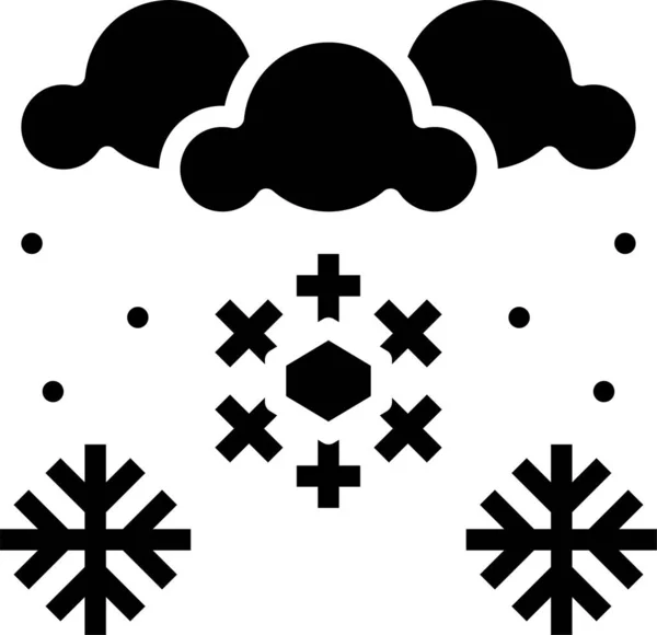 Cloudy Cold Meteorology Icon Weather Category — Stock Vector