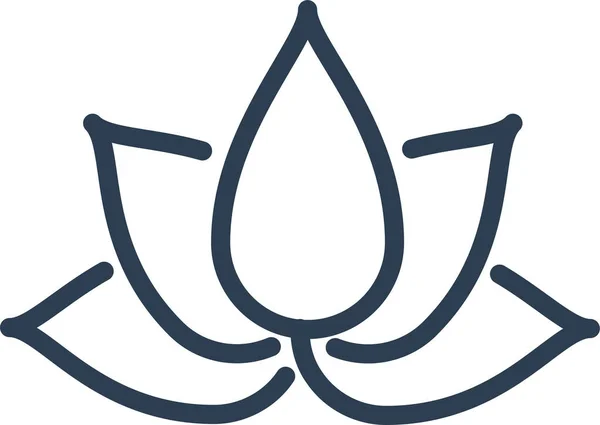 Περιβάλλον Λουλούδι Lotus Εικονίδιο — Διανυσματικό Αρχείο