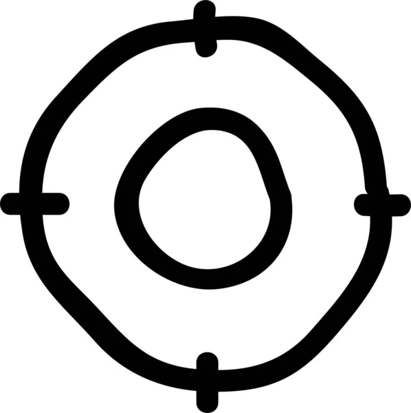 Иконка Местоположения Gps Стиле Handdrawn — стоковый вектор