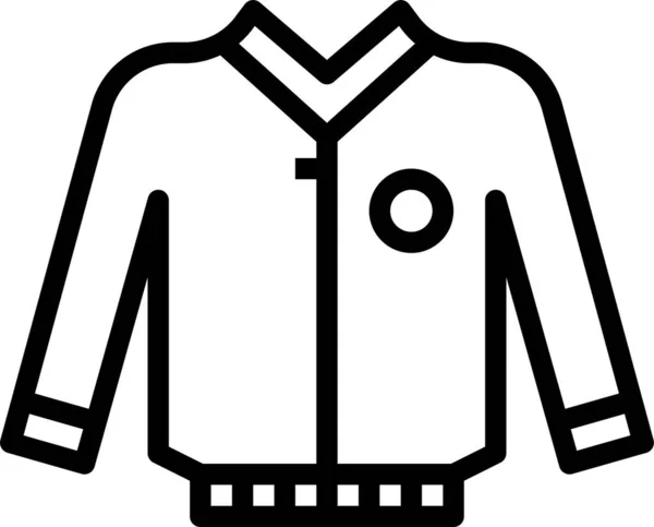 Kleding Mode Brandweerman Pictogram Omtrek Stijl — Stockvector