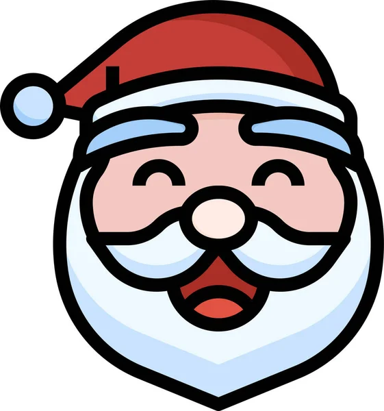 Santa Feliz Claus Ícone Categoria Natal — Vetor de Stock
