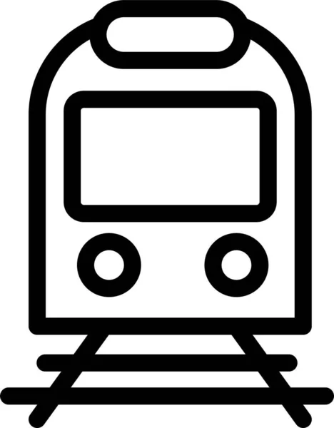 Ferroviário Metrô Trem Ícone Estilo Esboço — Vetor de Stock