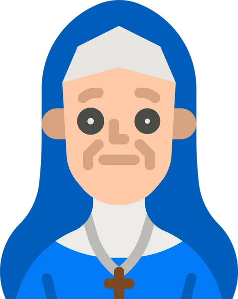 Nonne Icône Catholique Effrayante Dans Catégorie Halloween — Image vectorielle