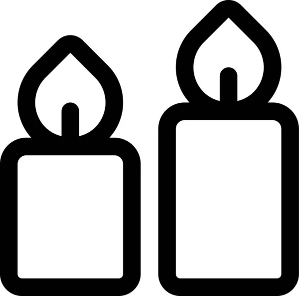 Velas Cera Icono Luz — Archivo Imágenes Vectoriales