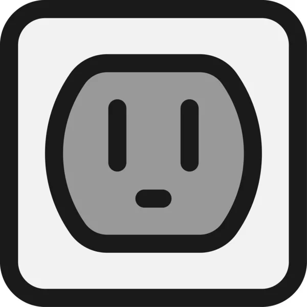 Electric Plug Socket Icon — Stock Vector