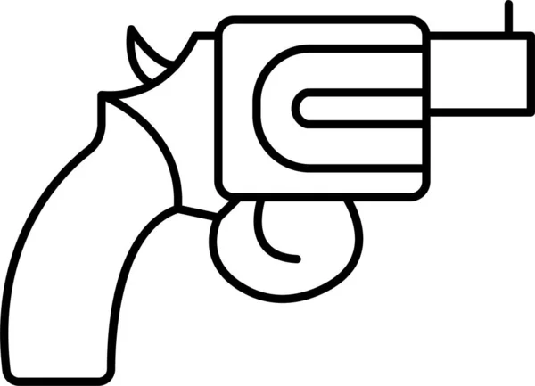Pistole Waffe Krieg Ikone — Stockvektor