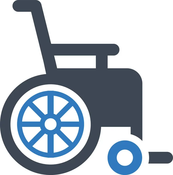 Disability Handicap Wheelchair Icon Flat Style — Stock Vector