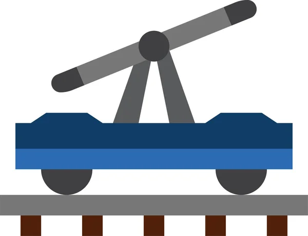 Ícone Transporte Ferroviário Carro Mão — Vetor de Stock