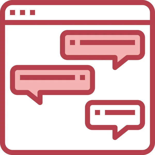 Chat Comunicazione Icona Comunicazione — Vettoriale Stock