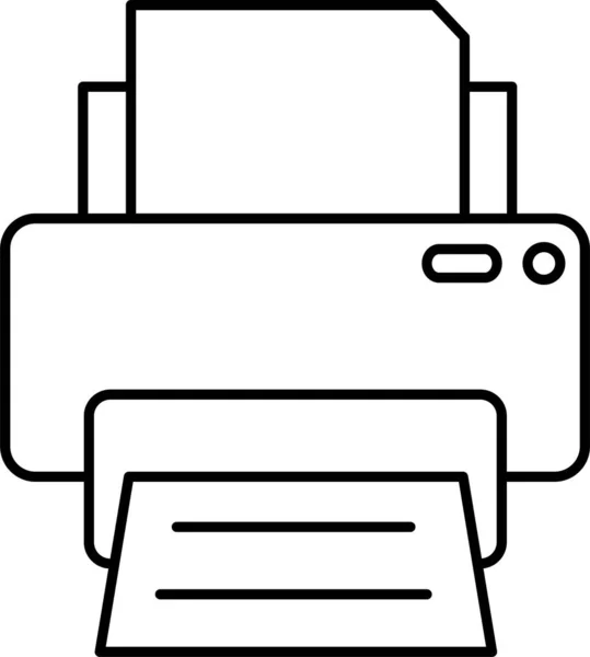 Ícone Papel Impressão Impressora — Vetor de Stock