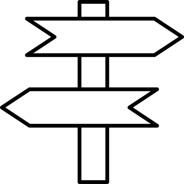Icône Panneau Direction — Image vectorielle