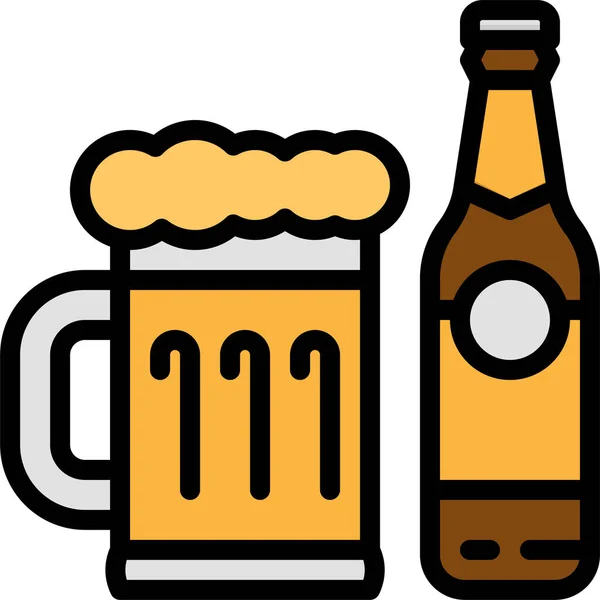 Bottle Alcoholic Beer Icon — стоковый вектор