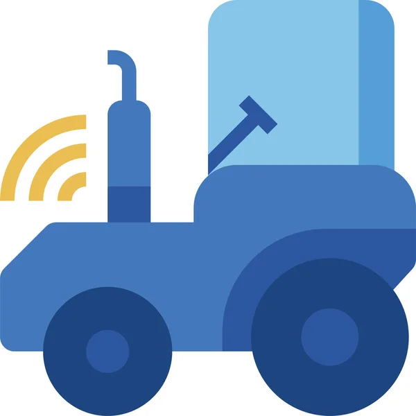 Agricultura Iot Tractor Icono — Vector de stock