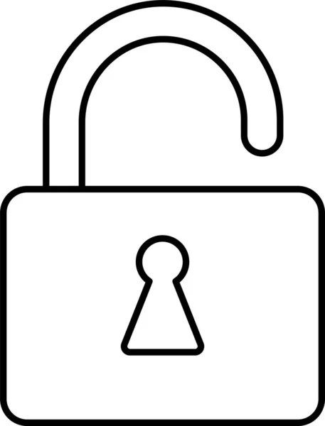 Unsecured Padlock Unlock Icon — Stock Vector