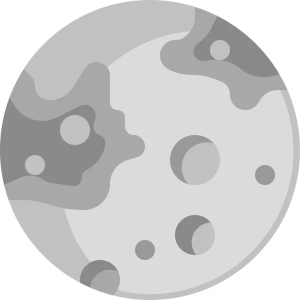 Lune Planète Icône Solaire — Image vectorielle