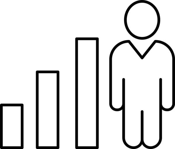 Groei Carrière Verhoging Pictogram — Stockvector