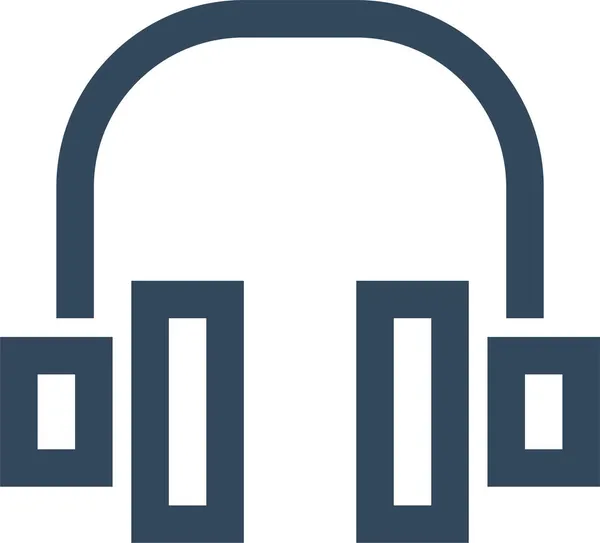 Service Clientèle Écouteurs Icône Casque Dans Style Contour — Image vectorielle
