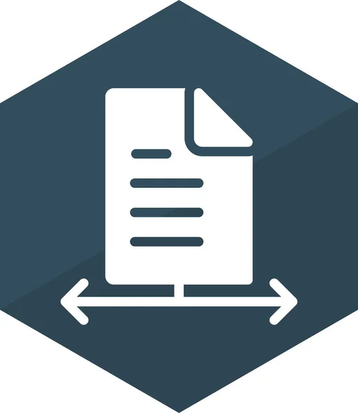 Ikona Formátu Dokumentu Pevném Stylu — Stockový vektor