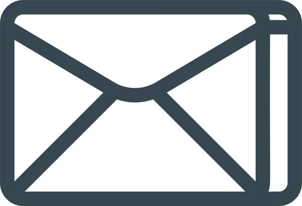 Mail Umschlag Brief Symbol Umriss Stil — Stockvektor