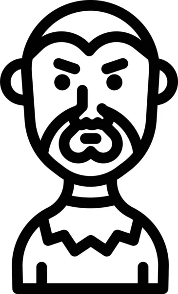 Man Man User Icon Outline Style — стоковый вектор