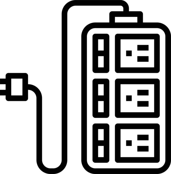 Ikona Zařízení Plug Elektronika — Stockový vektor