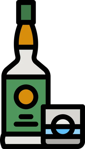 Значок Бутылки Виски — стоковый вектор