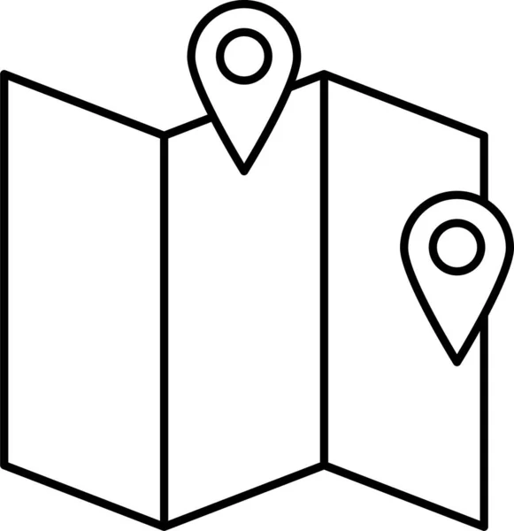 Ikona Mapy Lokalizacji Gps — Wektor stockowy