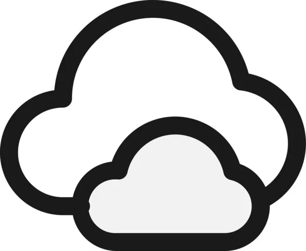 Хмарна Піктограма Хмарного Неба Заповненому Стилі — стоковий вектор