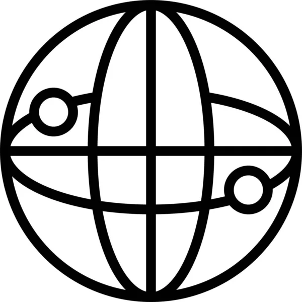 Παγκόσμιο Εικονίδιο Του Προγράμματος Περιήγησης Ηλεκτρονικού Εμπορίου Στυλ Περίγραμμα — Διανυσματικό Αρχείο