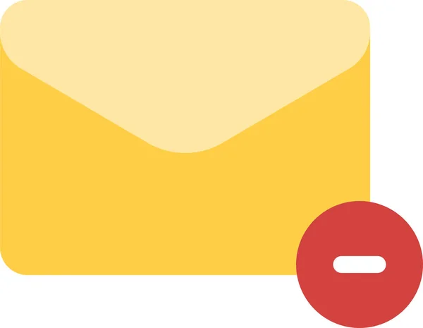 Mail Löschen Icon Flachen Stil Entfernen — Stockvektor