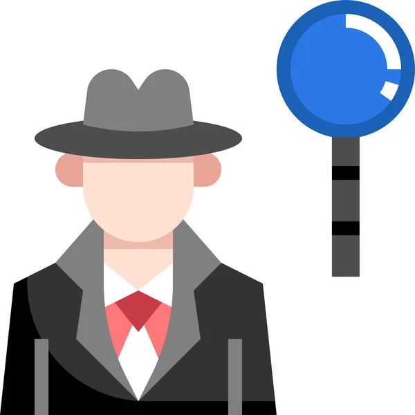 Agente Detective Incógnito Icono — Vector de stock