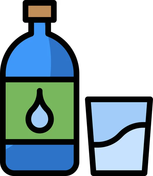 Camping Cowboy Drink Icon Filled Outline Style — Stockový vektor