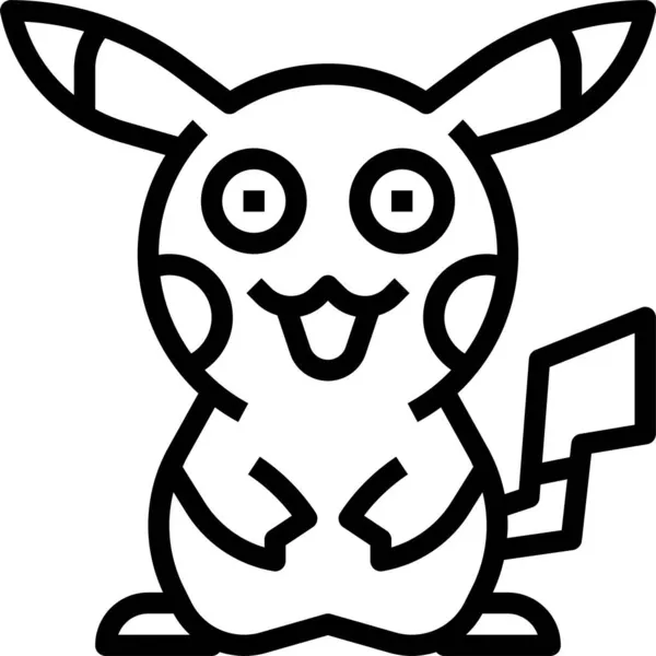 Child Toy Pikachu Black Line Icon. Editorial Stock Image - Illustration of  cute, graphic: 276584734