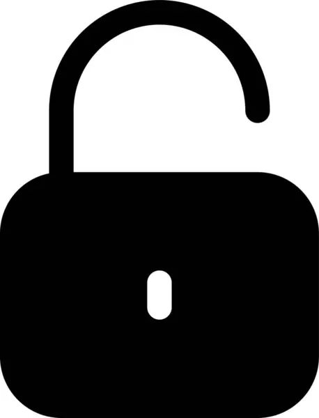 Ícone Proteção Cadeado Desbloqueio — Vetor de Stock