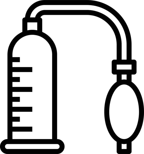 Penis Pump Toy Icon Outline Style — Stockvector