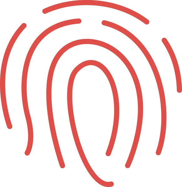 Значок Отпечатка Пальца Твердом Стиле — стоковый вектор