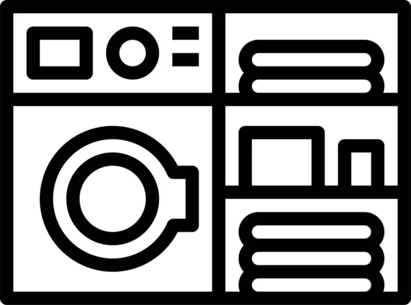 Wasruimte Meubilair Icoon — Stockvector