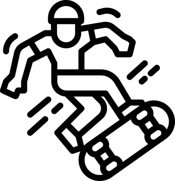 滑板滑板图标 — 图库矢量图片
