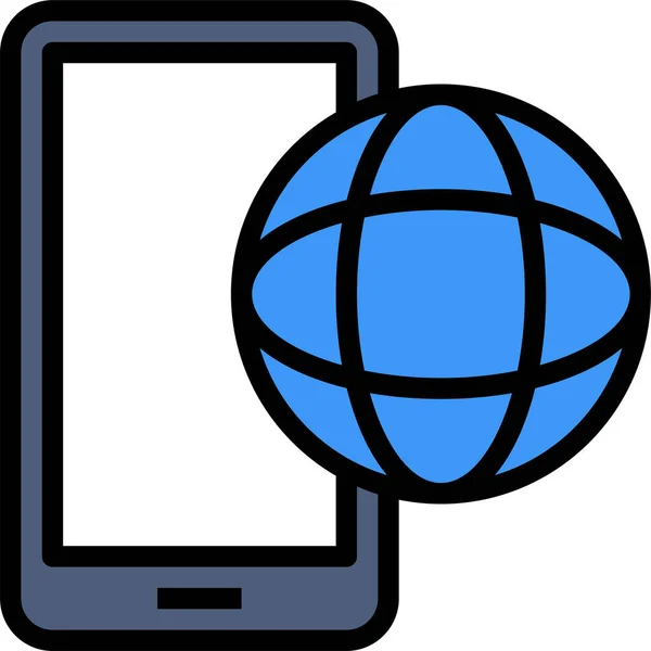 Иконка Мобильной Связи Приложения Стиле Заполненного Контура — стоковый вектор