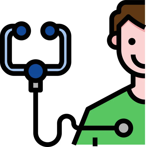 Control Médico Escolásticos Icono — Vector de stock