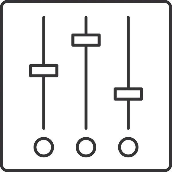 Icona Del Pannello Delle Opzioni Configurazione — Vettoriale Stock
