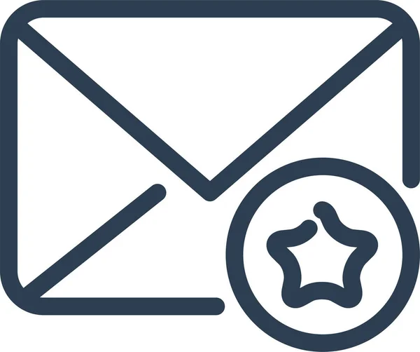 Enveloppe Mail Icône Marquée — Image vectorielle