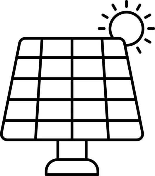 Sluneční Panelová Ikona — Stockový vektor