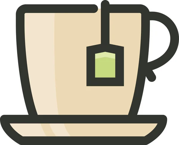 Иконка Питания Чашки Напитка Стиле Заполненного Контура — стоковый вектор