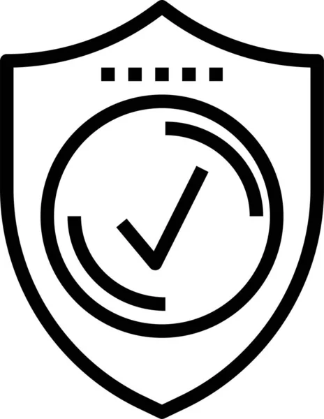 Protection Défense Icône Sécurisée Dans Catégorie Ordinateur Internet Sécurité — Image vectorielle