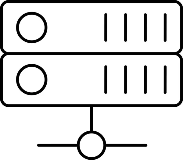 Pictogram Server Sharing Database — Stockvector