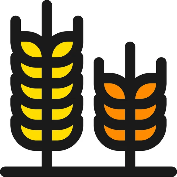 Wheat Plant Farming Icon — Stock Vector