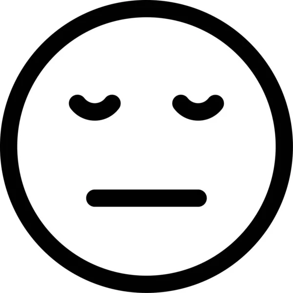 Emoticon Emoji Icona Senza Espressione — Vettoriale Stock
