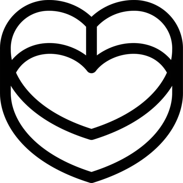 Cake Heart Mould Icon — Stock Vector