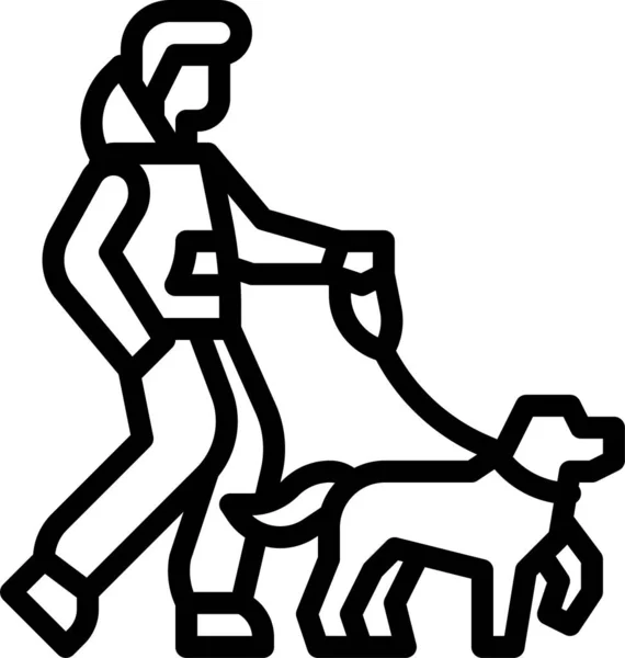 Икона Собаки Поясе — стоковый вектор